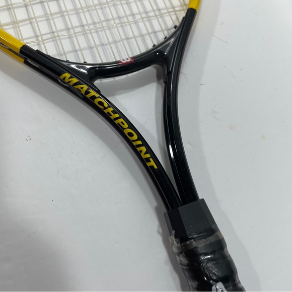 Wilson Titanium Soft Shock Tennis Racquet Matchpoint Black & Yellow Match Point - Picture 9 of 14